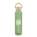 20 Oz. Ribbed Borosilicate Glass Bottle With Bamboo Lid