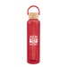 20 Oz. Ribbed Borosilicate Glass Bottle With Bamboo Lid