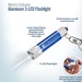 Aluminum 3 LED Flashlight