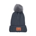 Leeman Knit Beanie With Fur Pom Pom