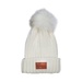 Leeman Knit Beanie With Fur Pom Pom
