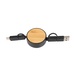 Bamboo Retractable 3-in-1 Charging Cable