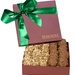 The Chairman Burgundy Gift Box - Almond Butter Crunch & Cashew Caramel Turtles