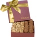 The Chairman Burgundy Gift Box - Almond Butter Crunch & Cashew Caramel Turtles