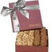 The Chairman Burgundy Gift Box - Almond Butter Crunch & Cashew Caramel Turtles