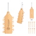 Bamboo Golf Tee Set Keychain