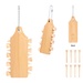 Bamboo Golf Tee Set Keychain