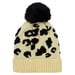 Leopard Print Pom Beanie