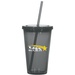 16 oz. Newport Acrylic Tumbler With Colored Straw