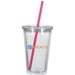 16 oz. Newport Acrylic Tumbler With Colored Straw