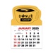 2-Color Stick Up Grid, English (14-Month) Coffee Cup Shape