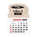 2-Color Stick Up Grid, English (14-Month) Coffee Cup Shape