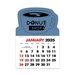 2-Color Stick Up Grid, English (14-Month) Coffee Cup Shape