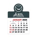 2-Color Stick Up Grid, English (14-Month) Smiley Face Shape