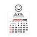 2-Color Stick Up Grid, English (14-Month) Smiley Face Shape