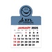 2-Color Stick Up Grid, English (14-Month) Smiley Face Shape