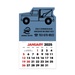 2-Color Stick Up Grid, English (14-Month) Wrecker Shape