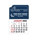 2-Color Stick Up Grid, English (14-Month) Left-Facing Tractor Trailer