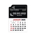 2-Color Stick Up Grid, English (14-Month) Left-Facing Tractor Trailer
