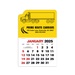 2-Color Stick Up Grid, English (14-Month) Left-Facing Tractor Trailer