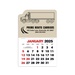 2-Color Stick Up Grid, English (14-Month) Left-Facing Tractor Trailer