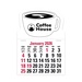 2-Color Stick Up Grid, English (13-Month) Coffee Cup Shape 2026