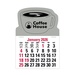 2-Color Stick Up Grid, English (13-Month) Coffee Cup Shape 2026