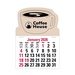 2-Color Stick Up Grid, English (13-Month) Coffee Cup Shape 2026