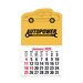 2-Color Stick Up Grid, English (13-Month) Car Shape 2026