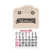 2-Color Stick Up Grid, English (13-Month) Car Shape 2026