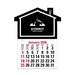 2-Color Stick Up Grid, English (13-Month) House Shape 2026