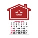 2-Color Stick Up Grid, English (13-Month) House Shape 2026