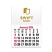 2-Color Stick Up Grid, English (13-Month) Rectangle Shape 2026