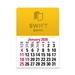 2-Color Stick Up Grid, English (13-Month) Rectangle Shape 2026