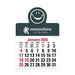 2-Color Stick Up Grid, English (13-Month) Smiley Face Shape 2026
