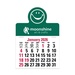 2-Color Stick Up Grid, English (13-Month) Smiley Face Shape 2026