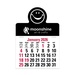 2-Color Stick Up Grid, English (13-Month) Smiley Face Shape 2026