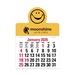 2-Color Stick Up Grid, English (13-Month) Smiley Face Shape 2026