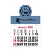 2-Color Stick Up Grid, English (13-Month) Smiley Face Shape 2026