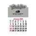 2-Color Stick Up Grid, English (13-Month) Thank You Shape 2026