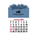 2-Color Stick Up Grid, English (13-Month) Thank You Shape 2026