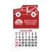 2-Color Stick Up Grid, English (13-Month) Wrecker Shape 2026