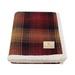 Cottage Plaid Sherpa Blanket with Champagne Color Patch