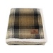 Cottage Plaid Sherpa Blanket with Tan Patch