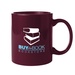 11 oz. Colored Budget Custom Ceramic Mug -Multi Imprint Location