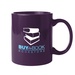 11 oz. Colored Budget Custom Ceramic Mug -Multi Imprint Location