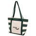 Striped Accent Boat Tote - Single Color Imprint