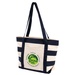 Striped Accent Boat Tote - Full Color Imprint