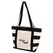 Striped Accent Boat Tote - Single Color Imprint