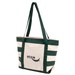 Striped Accent Boat Tote - Single Color Imprint